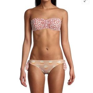 NWT Stella McCartney Swim Ruched Orange Strapless Bikini Top
